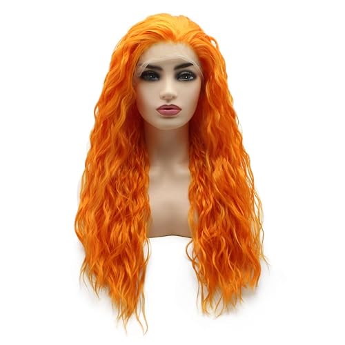 Miniatura 6 de Peakia - Peluca larga y rizada de color rubio caoba natural medio atado a mano