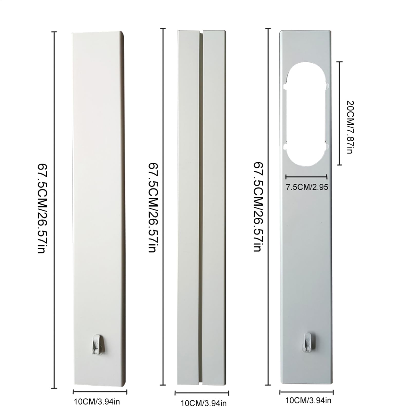 Kit de fenêtre de climatisation portable, adaptateur de tuyau d'évacuation de volet roulant, joint de fenêtre, adaptateur de tuyau d'évacuation, kit de purge AC réglable pour canaux
