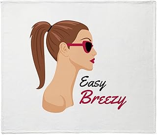 CafePress Easy Breezy Throw Blanket Super Soft Fleece Plush Throw Blanke...