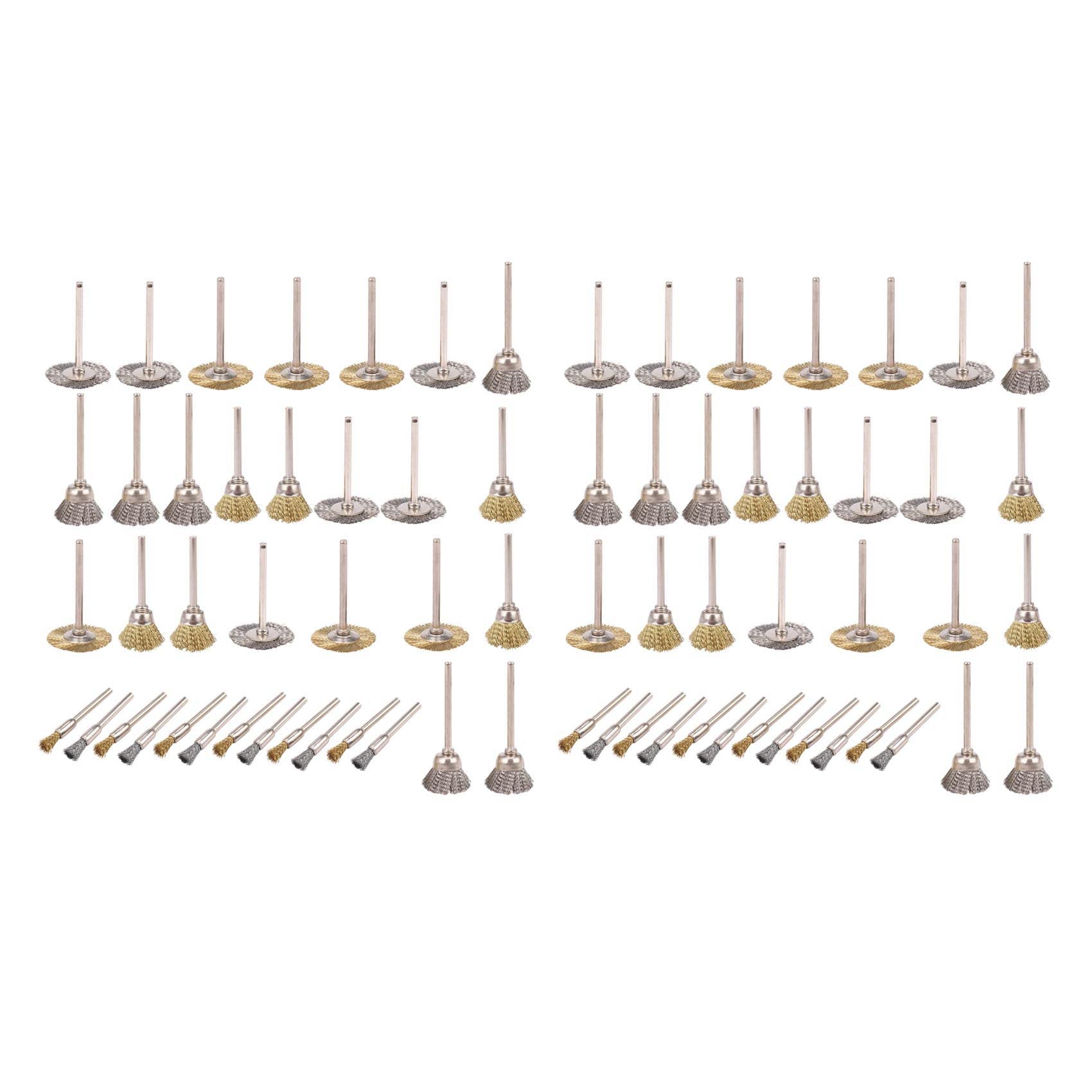 Jnchdghwa Golden & Silver 72 Pcs Copper Wire Polishing Wheel Brush Drum Full Set For Rotary Tool Hot