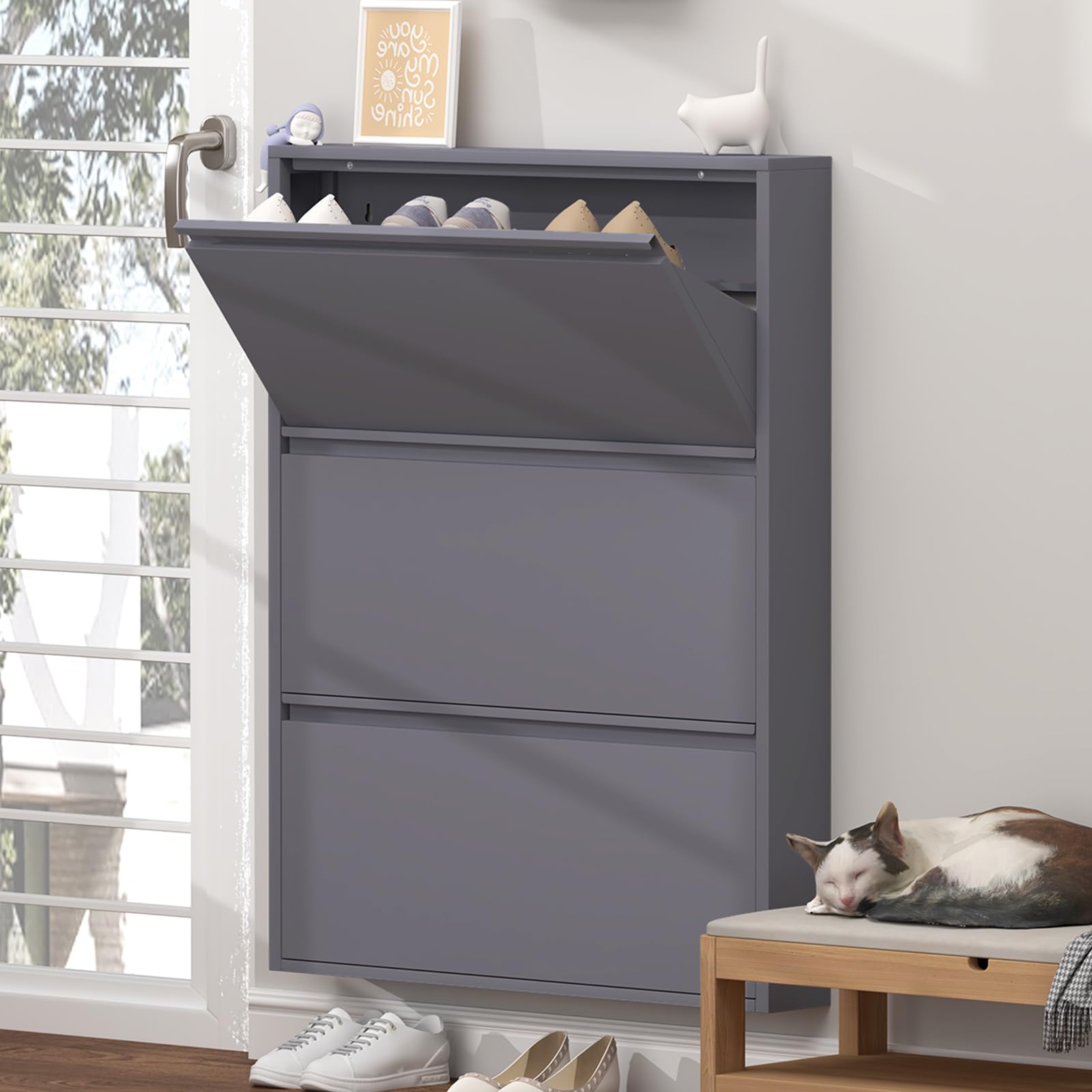 Entry Wall Cabinet Organizer