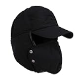 Women Men Ear Flaps Hat Aviator Winter Warm Trapper Hat Snow Ski Cycling Caps Fashion Faux Fur Ushanka Hat Outdoor Baseball Caps Beanie Caps Xmas Gifts (Black)