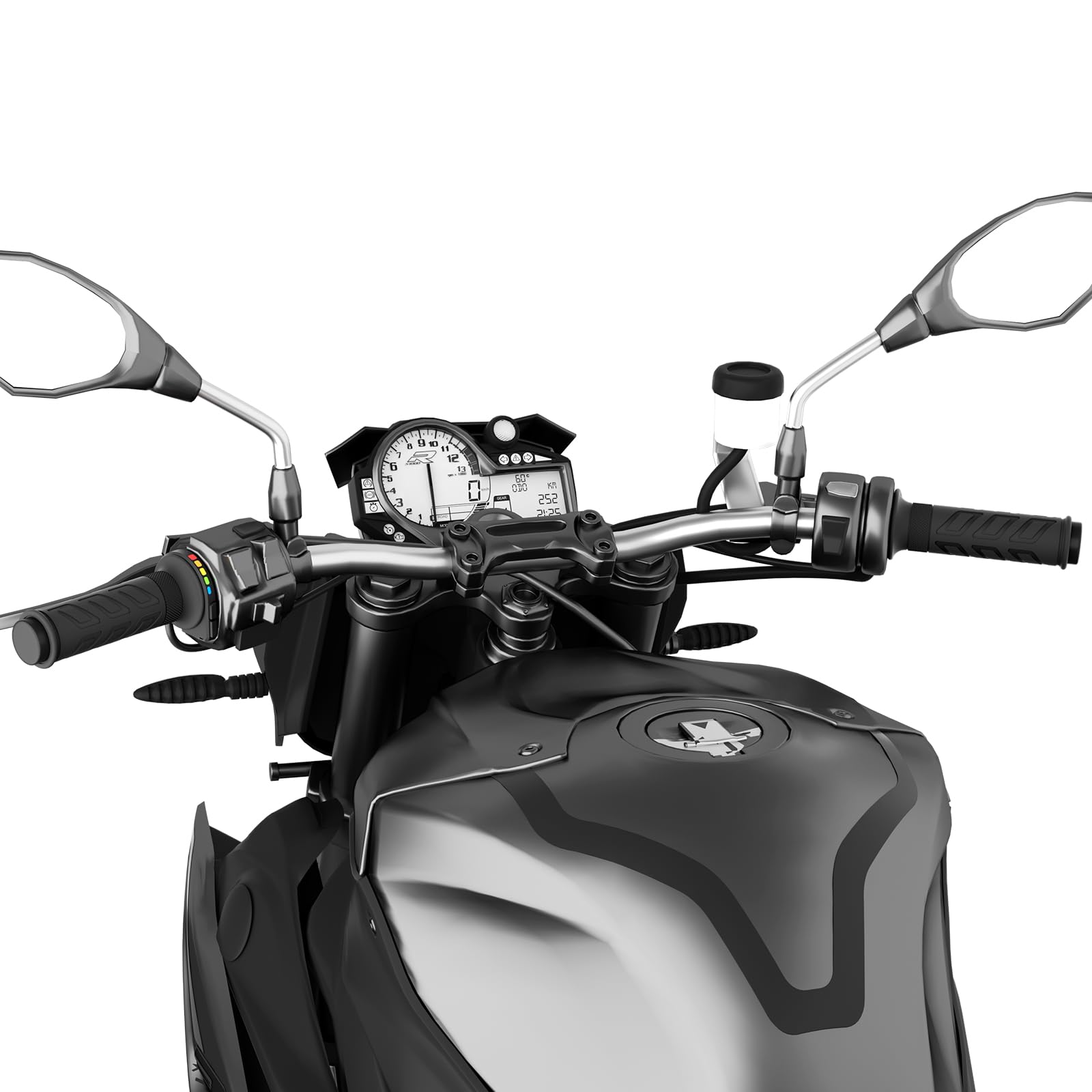 Beheizte 5-Temp Memory Griffe für Motorräder/E Bikes, LED Wärmer mit Thermokontrolle, beheizte Motorradgriffe mit LED Leuchten