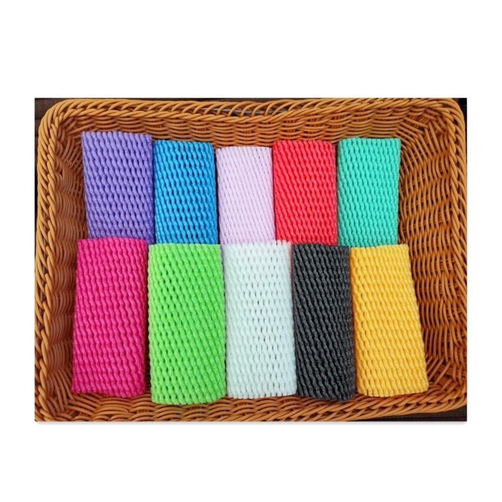 Fruit net bag, Foam Net Sleeve, for Home Garden Fragile Anti-collision Transport Packing Thickening Bag Mix color 120pcs(12x7cm)