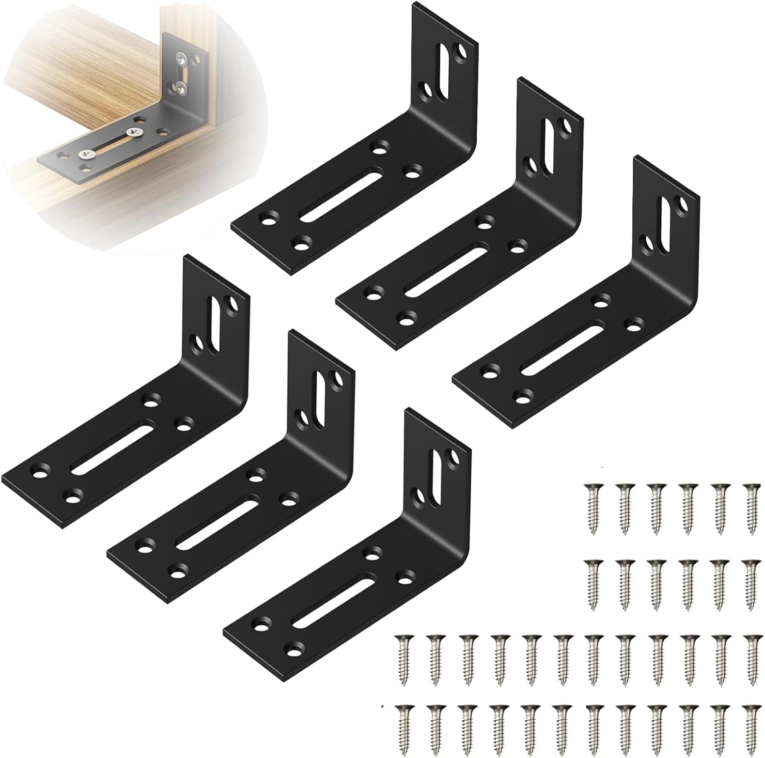 6 Stk Winkelverbinder, Schwerlastwinkel, Winkel, Winkel Metall ...