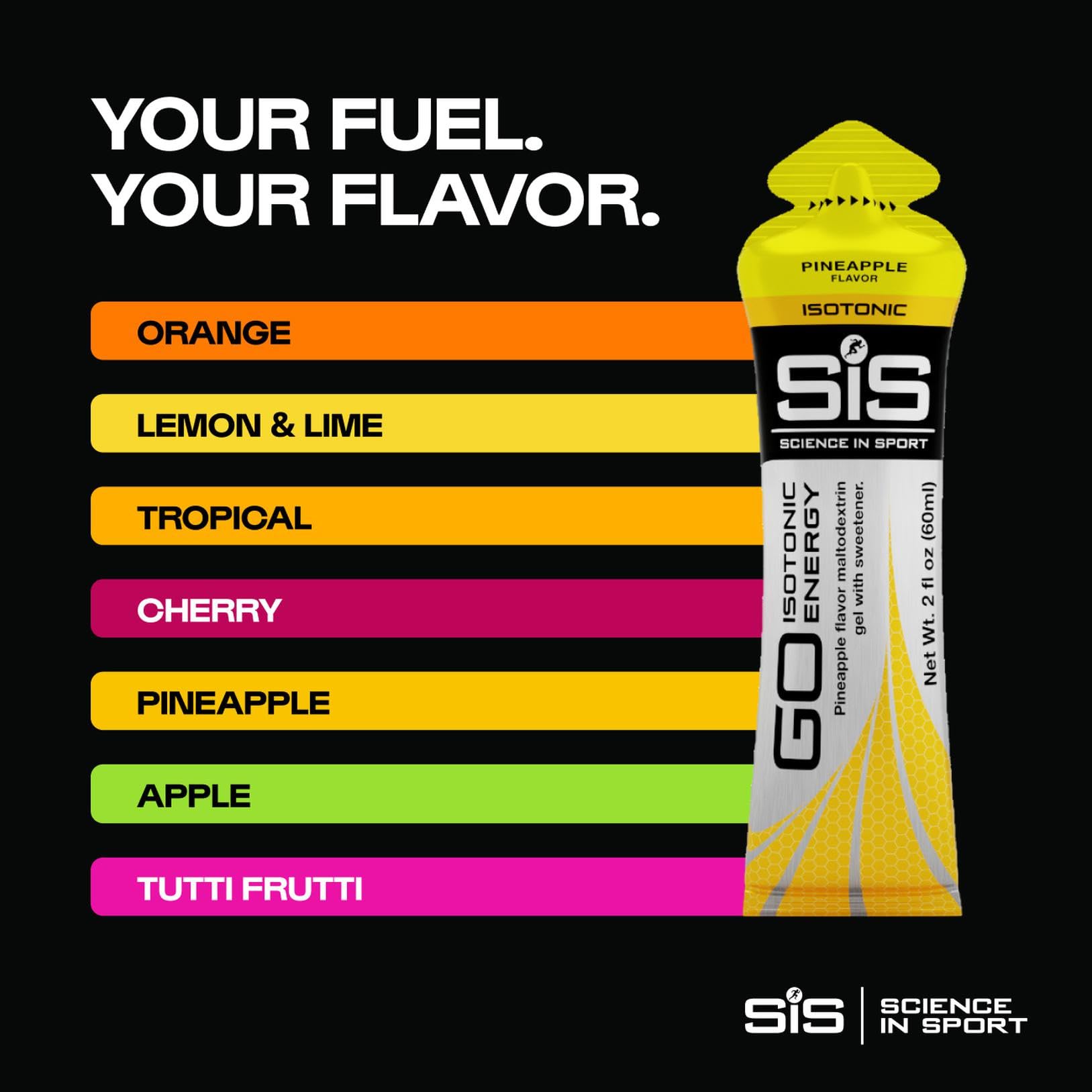 SiS GO Isotonic Energy Gel, 22g Carbs, 2 Fl Oz Gels, Pineapple, 30 Count — Amazon image 6