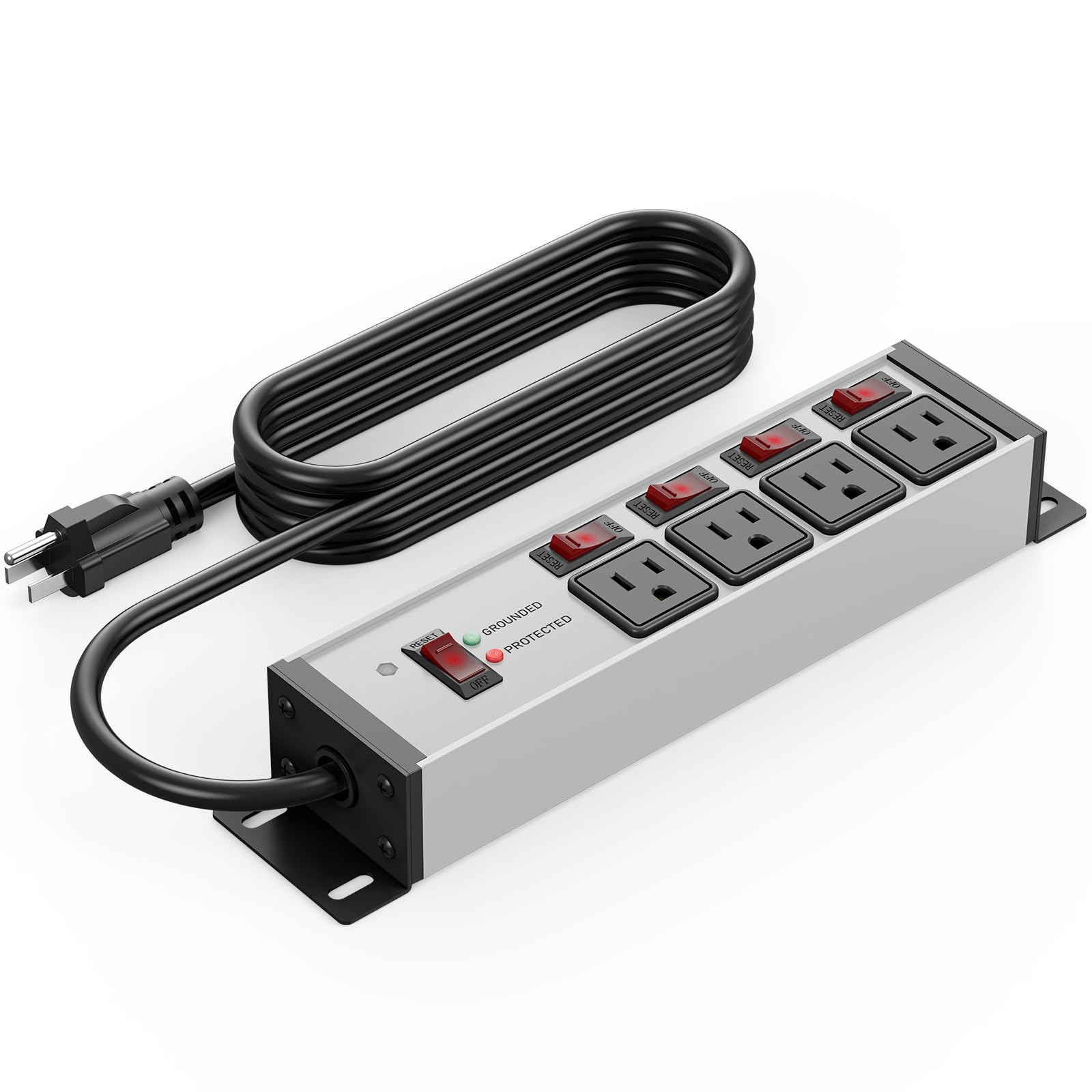 CCCEI 12 Gauge Heavy Duty Surge Protector, Grey, 20FT, 1