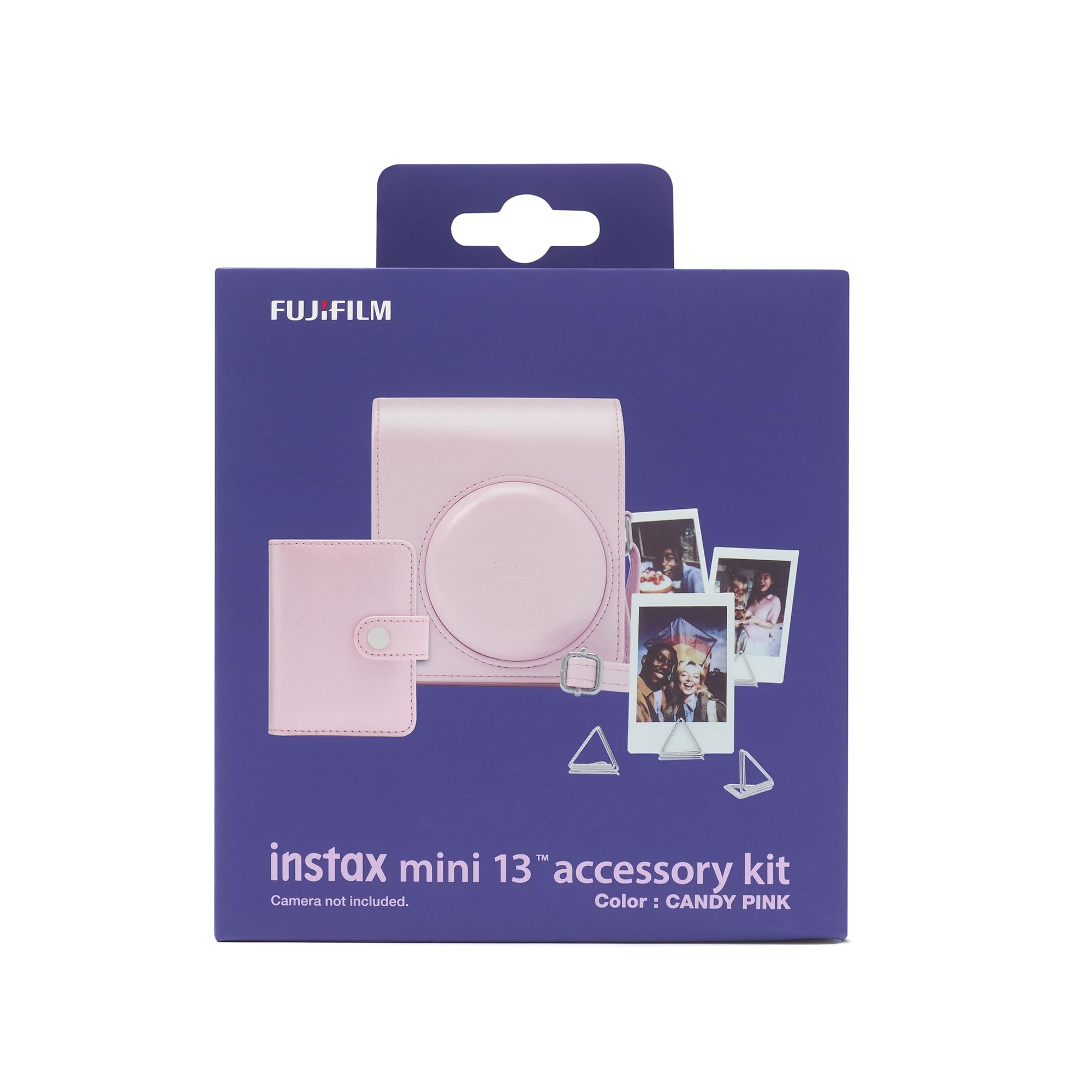 instax mini 13 instant camera Accessory Kit, contiente: custodia tipo pronto, mini albun, clip fotografiche, Candy Pink