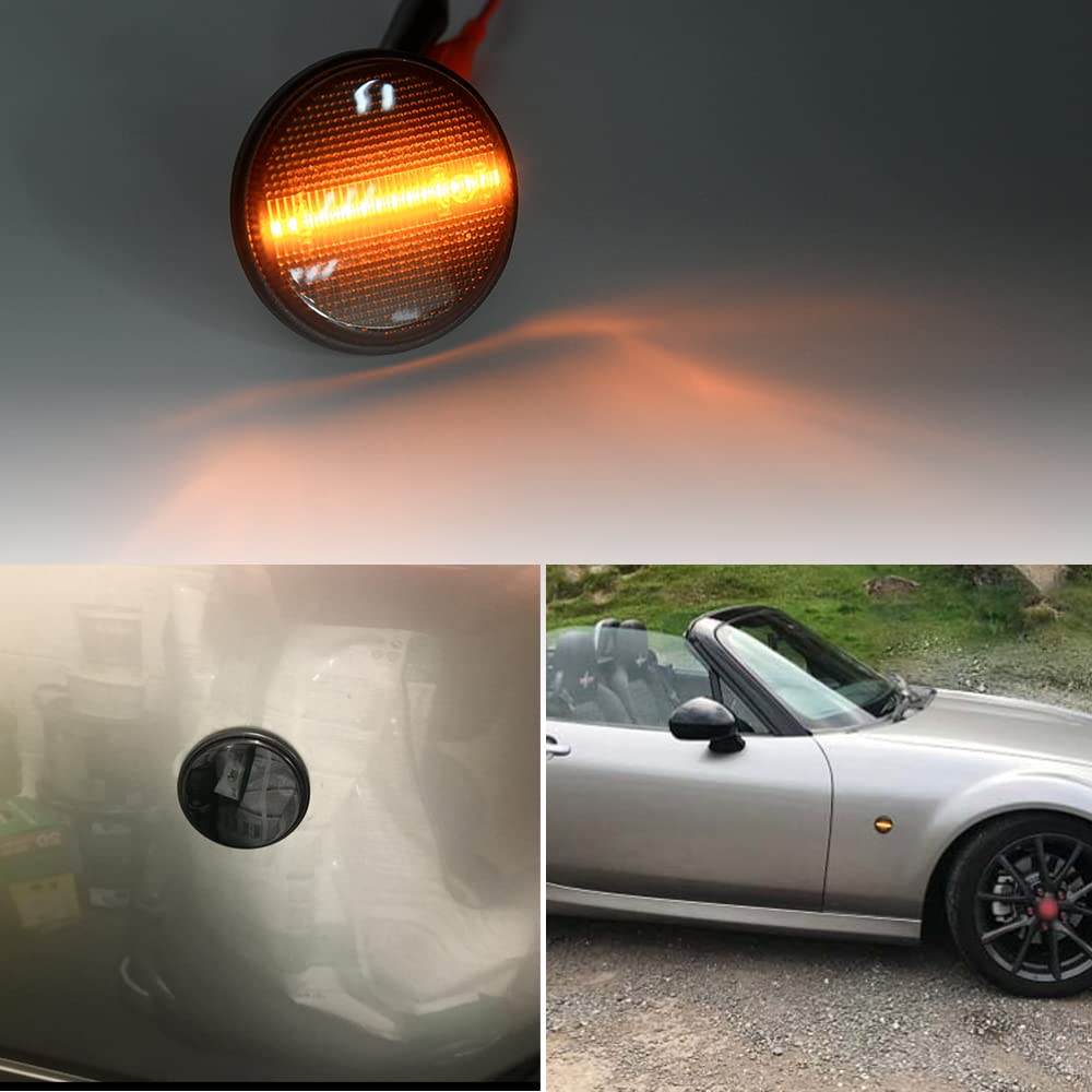 Set Clignotants LED Dynamiques Mazda MX-5 Miata NA/NB/NC 1989-2015 - Fumée, Homologués E