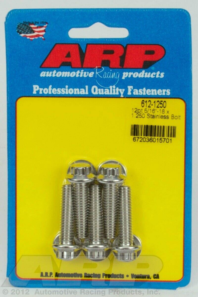 ARP Bolts 6121250 12 Pt 5/16-18x1.25pk/5