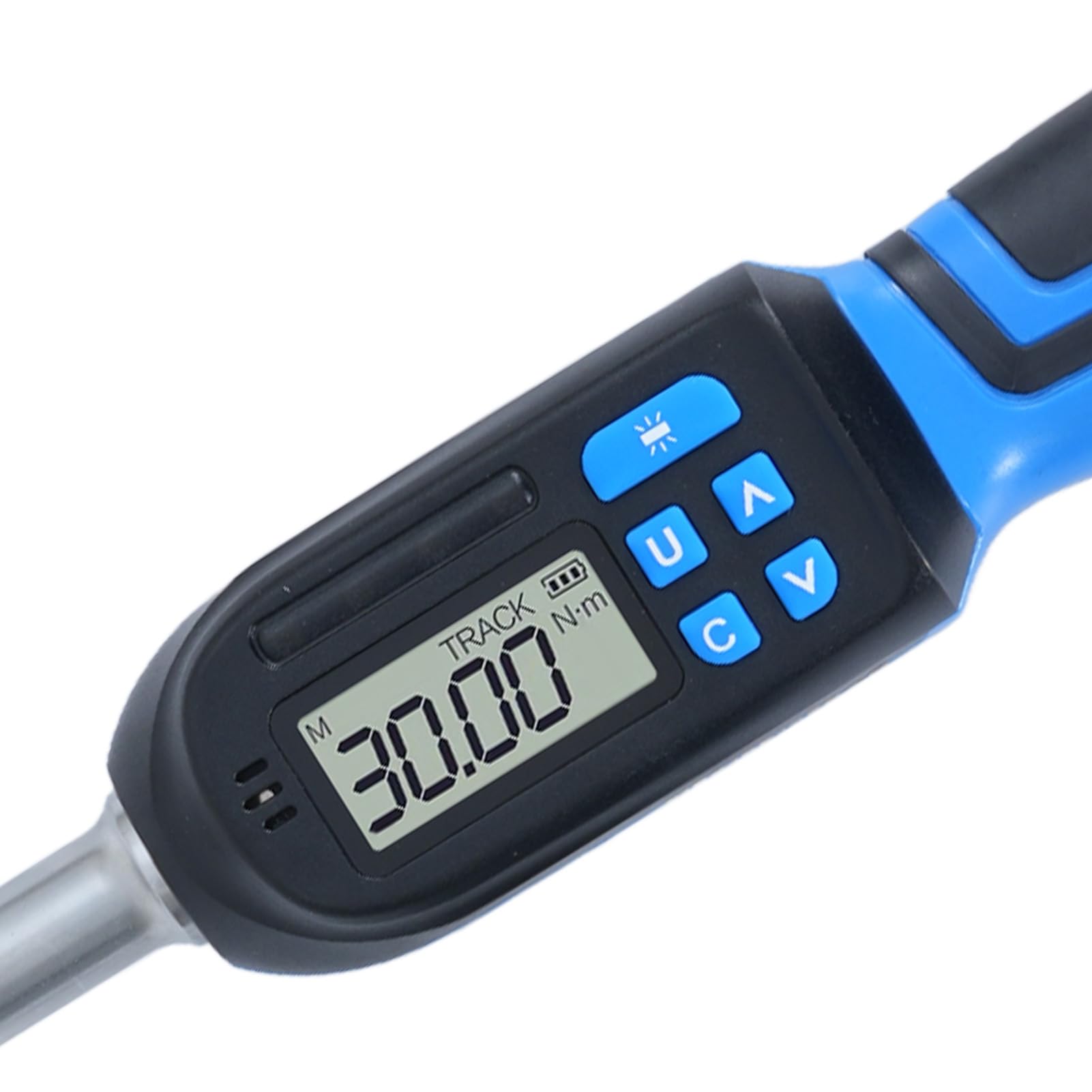 Chiave di Torsione Digitale da 3/8 Pollici Chiave di Torsione Elettronica da 3 a 60 Nm Acciaio Al Cromo Vanadio Display Digitale Memorizzazione Dati Cicalino LED per Riparazione Auto Moto