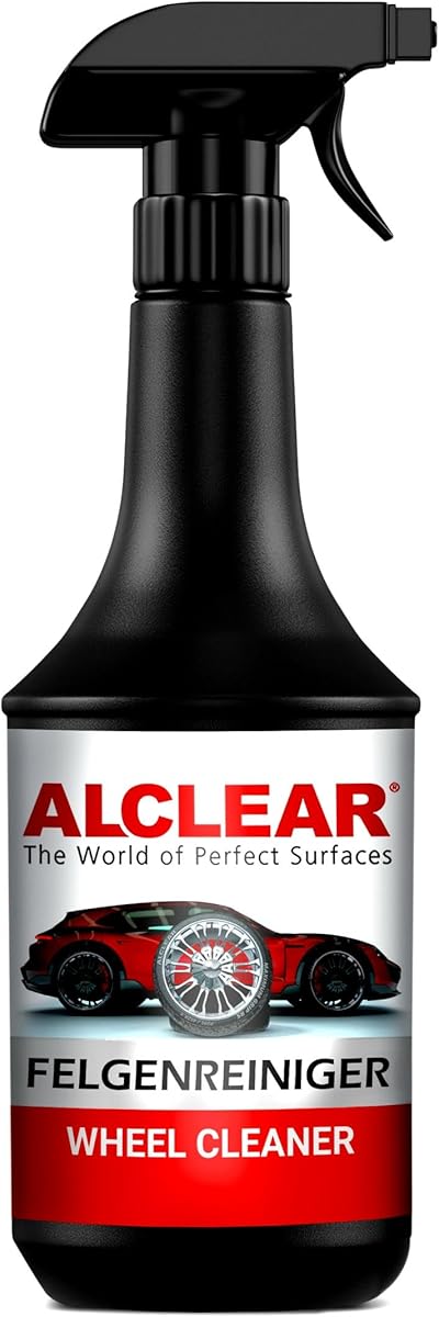 ALCLEAR 721FR Felgenreiniger mit Farbindikator – Säurefrei & Materialschonend – Entfernt Bremsstaub & Flugrost – 1000 ml – Für Alu- & Stahlfelgen – Lila Farbeffekt – Autopflege Made in Germany