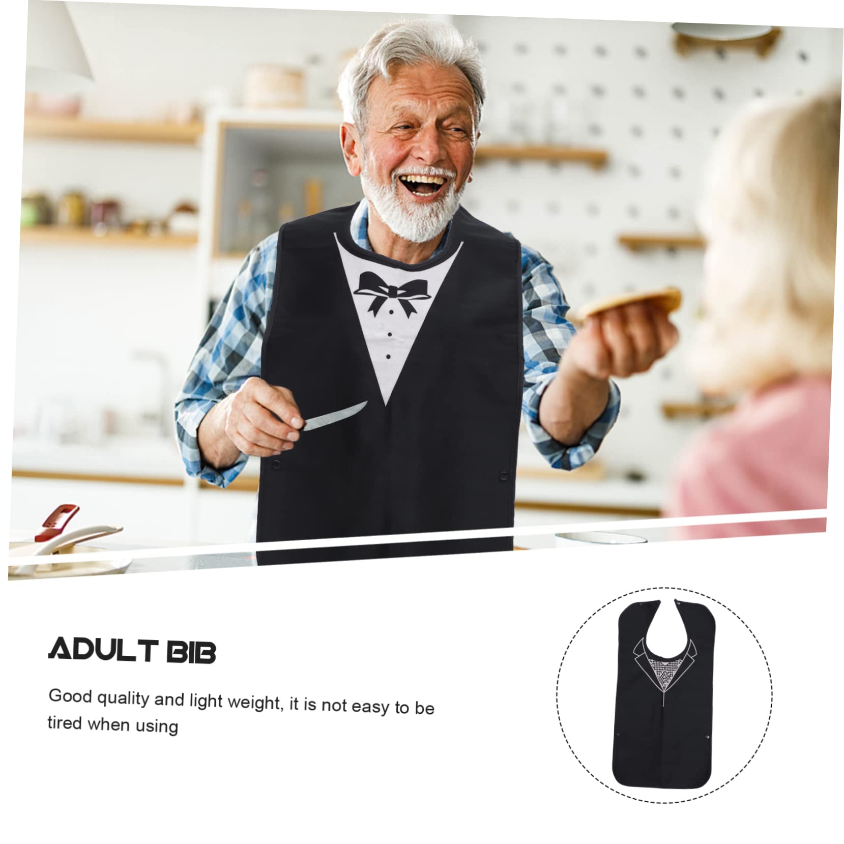 BCOATH 1 Pc Elderly Bibs Mealtime Bib Protector Dignified Clothing Protectors Adult Disabled Bib Patient Bibs Senior Bib Elderly Feeding Bibs Mealtime Bibs Polyester Comfortable Baby Food