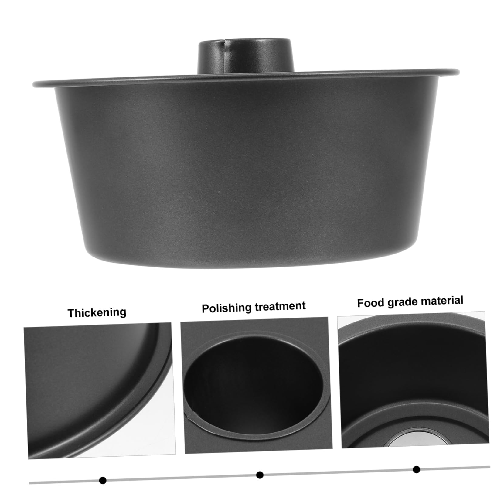 LABRIMP Moule à Gâteau Rond Creux Extra Épais en Acier Carbone Antiadhésif