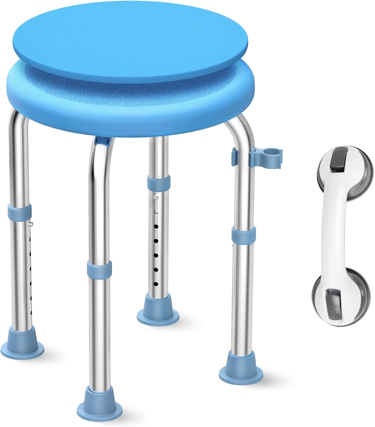 Shower Stool for Bathtub, Upgraded 380lbs Stainless Steel Shower Chair