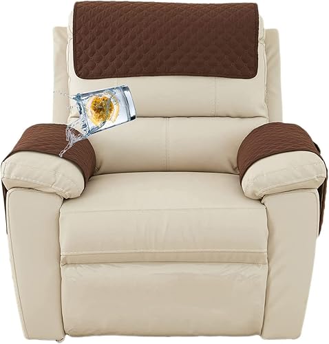 EXTLEZSA Funda para reposabrazos de sofá, fundas para reposacabezas de sofá de 123 plazas, funda antideslizante acolchada a prueba de agua,