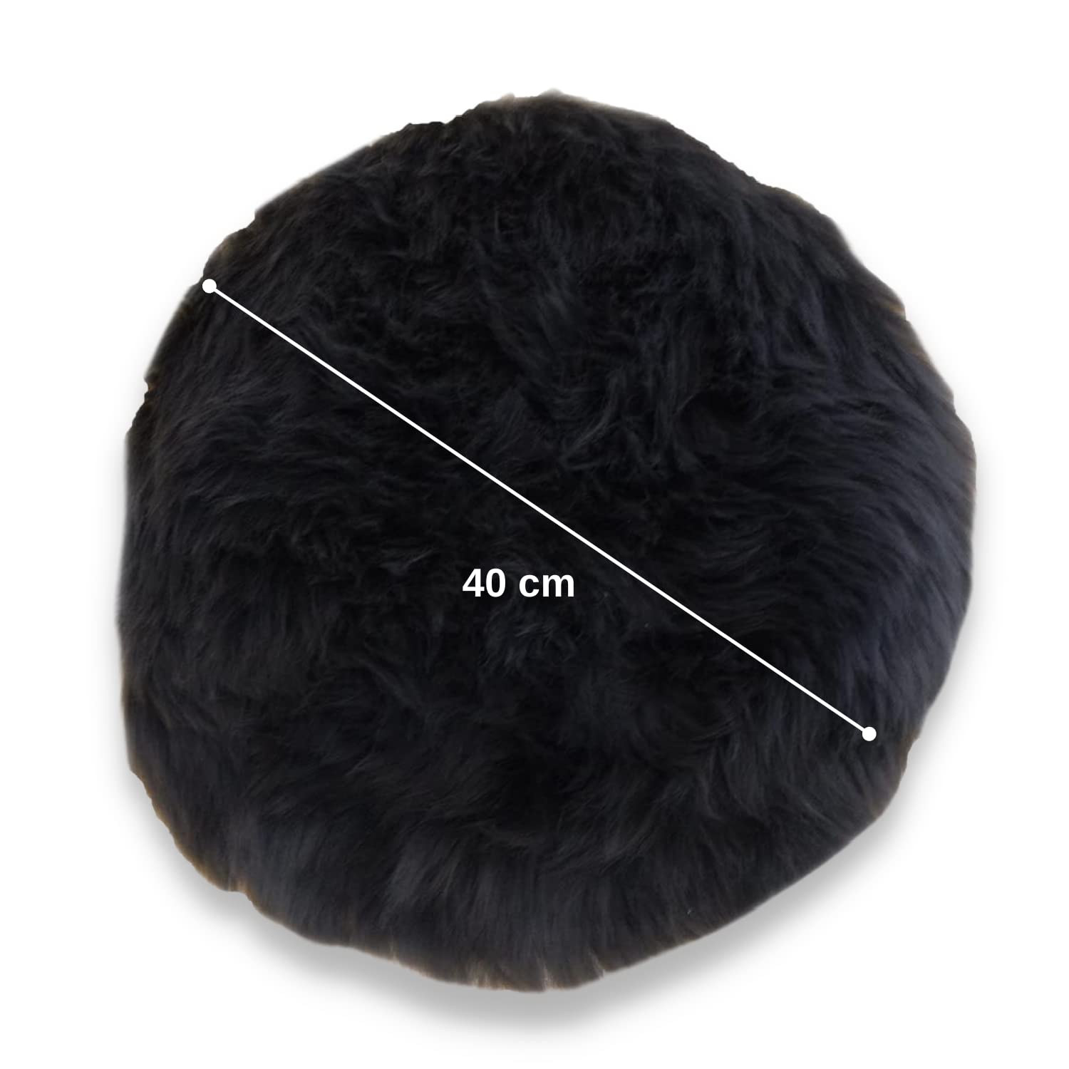 Leibersperger Velle lamsvacht zitkussen rond 40 cm – echt merino lamsvacht – antislip – gezellig en verwarmend – optische blikvanger – lange houdbaarheid (lichtbruin