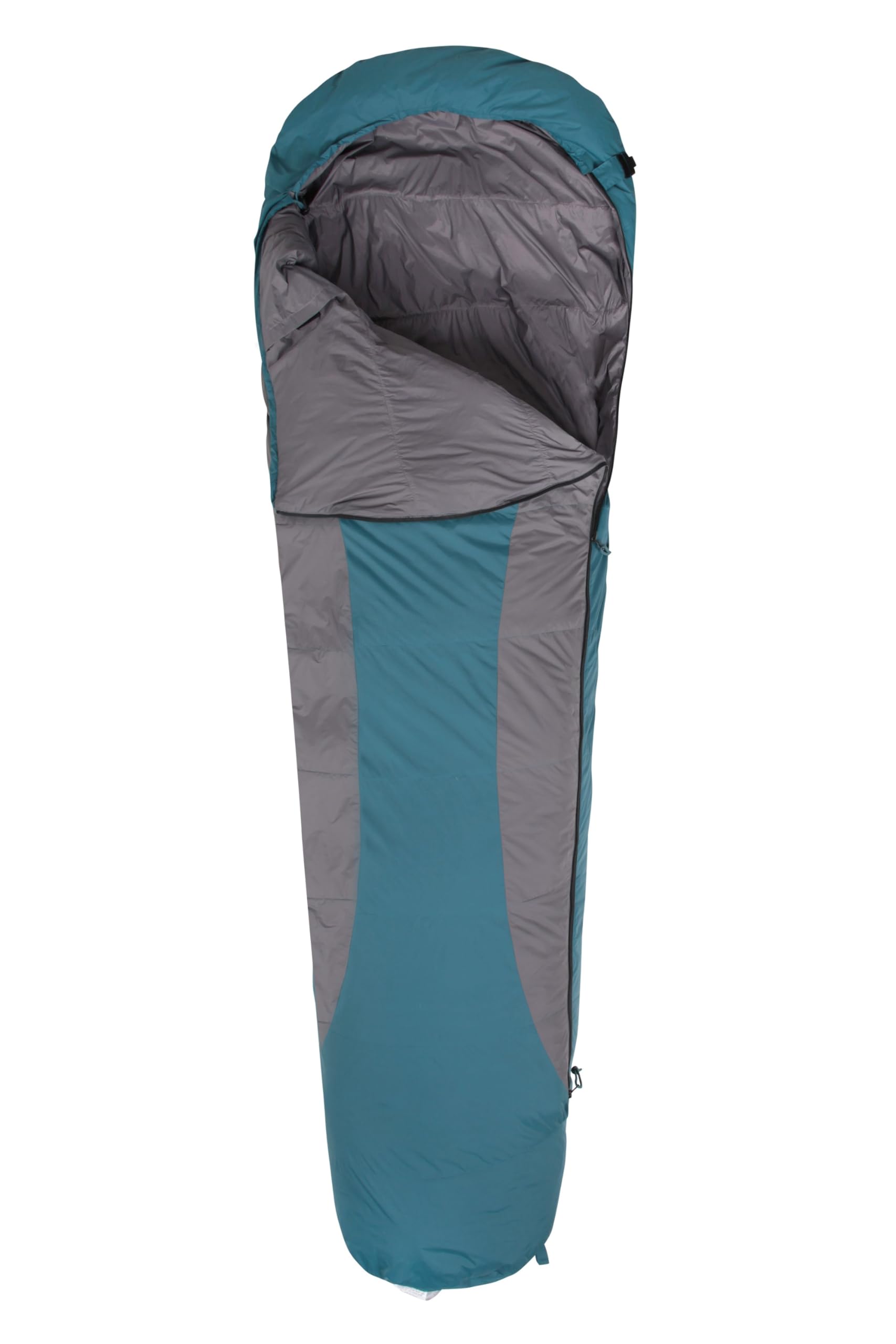 Mountain Warehouse Saco de Dormir de plumón Ligero Extreme - Saco de Dormir Tipo Momia, Capucha, Cremallera bidireccional - para Viajar con Mochila, Viajar
