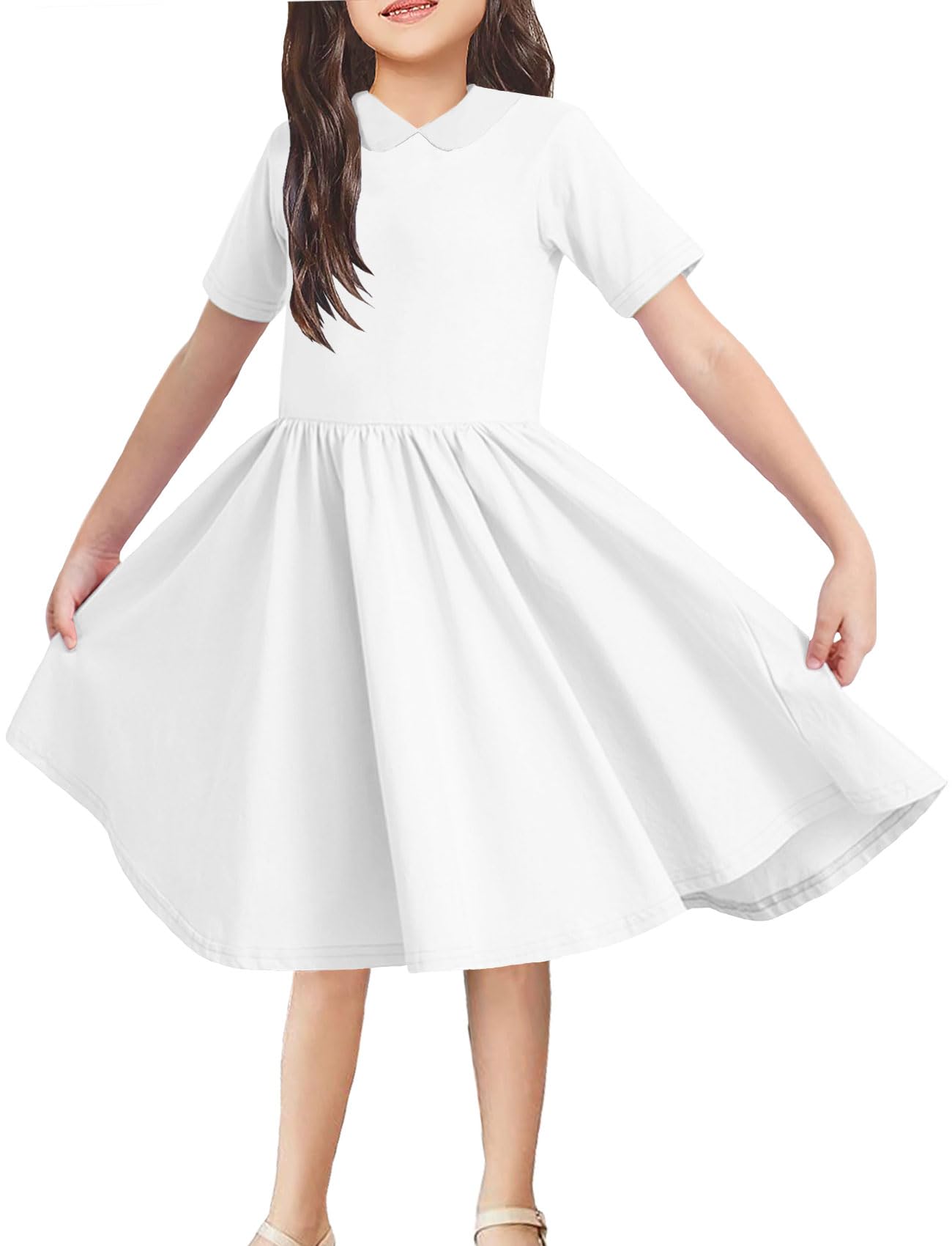 Topstype Girls' Casual Dresses Short Sleeve Summer 5-14 Years