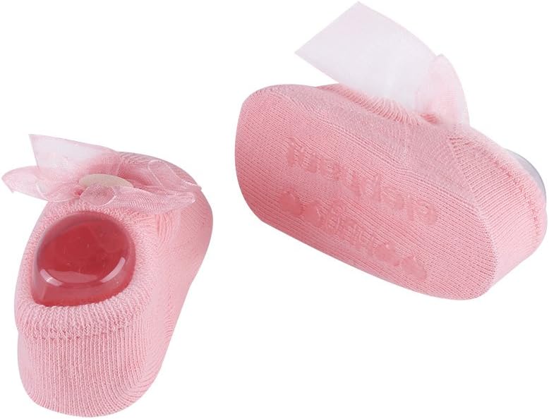 Baby Non-Slip Socks, Soft Breathable Cotton Machine Washable, Infant Floor Socks with Bow Flower Lace Design for Baby Toddler Crawling Walking Indoor Use - Image 7