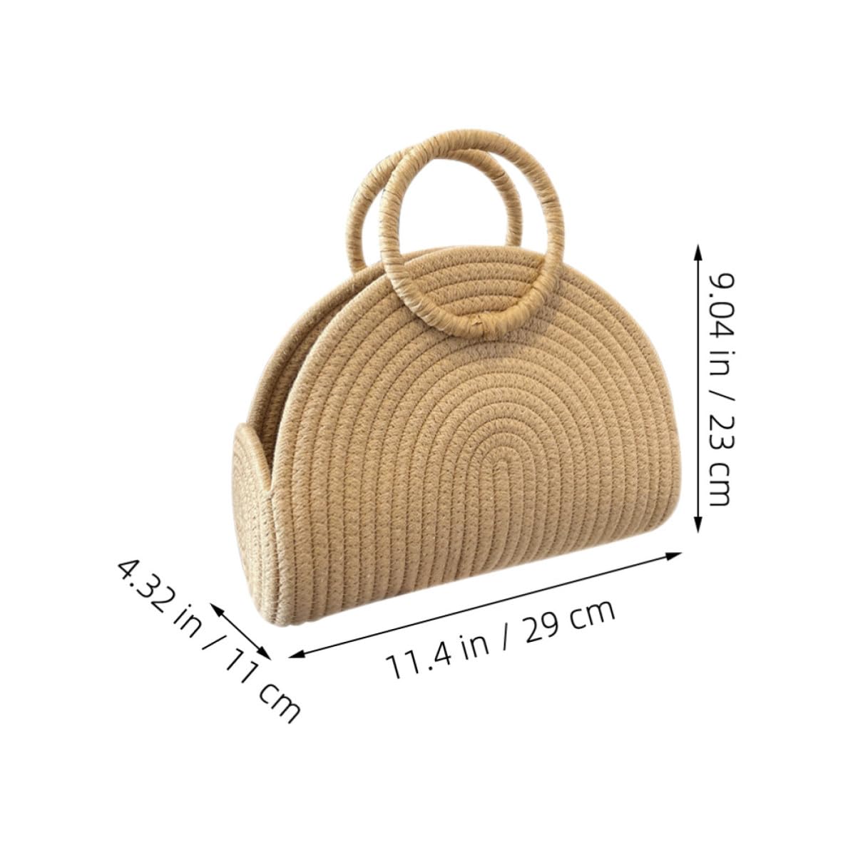 Abaodam Borsa a Tracolla Intrecciata in Corda di Cotone Stile Bohemien, Grande Capacità, Portatile la Spiaggia lo Shopping Quotidiano
