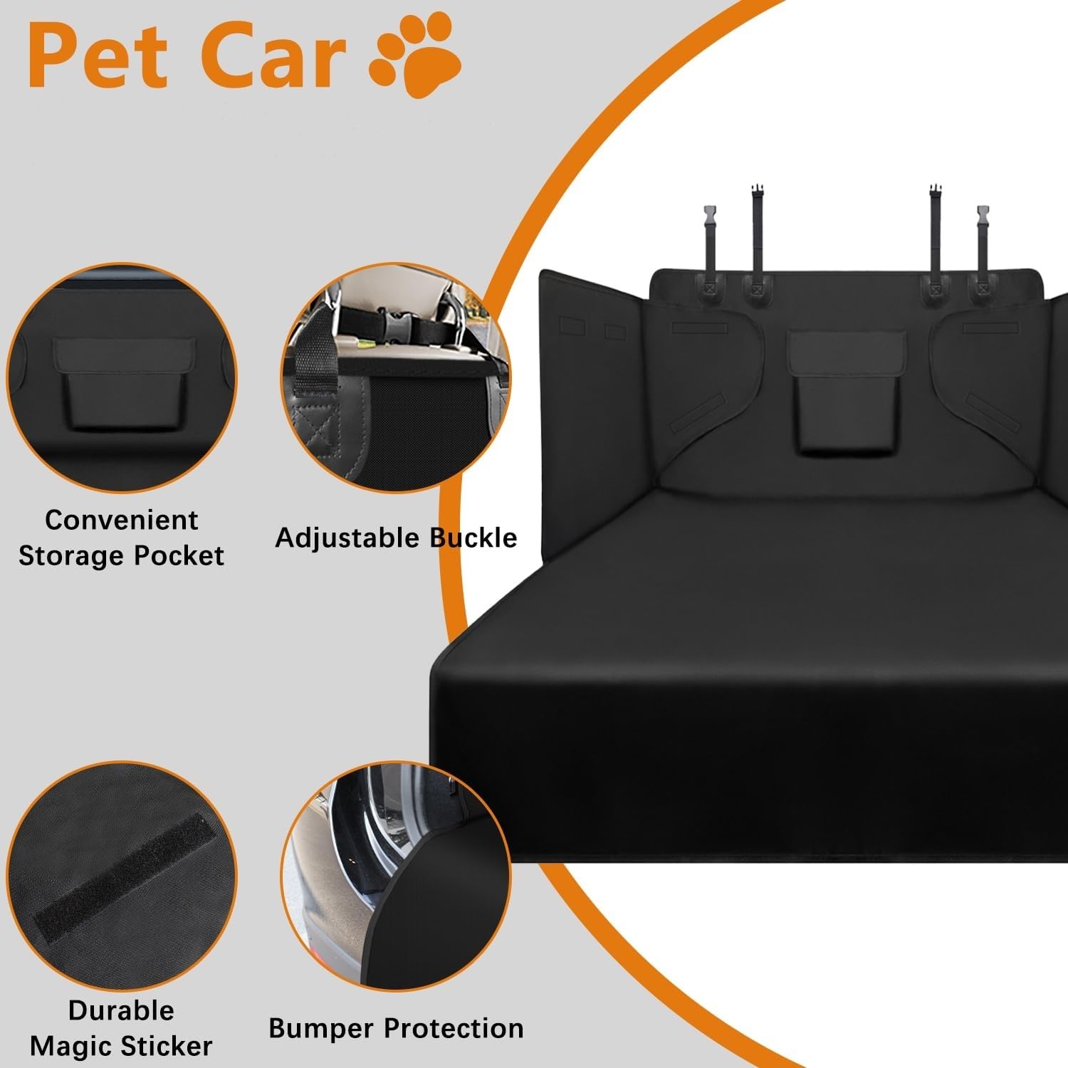 Tapis de Voiture pour Chien pour Peugeot 508 SW 508SW 2010-2015 2016 2017 2018, Protection Coffre Voiture Chien avec Protection latérale Résistants à l'eau Antidérapants