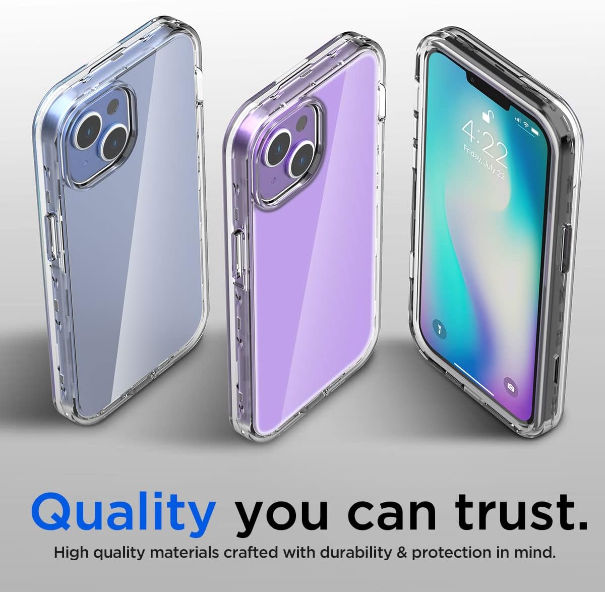 AICase for iPhone 16e Case iPhone 14/13 Clear Case(6.1"),Heavy Duty Drop Protection Full Body Rugged Shockproof/Dust Proof 3-Layer Military Protective Tough Durable for iPhone 16e/14/13 - Image 7