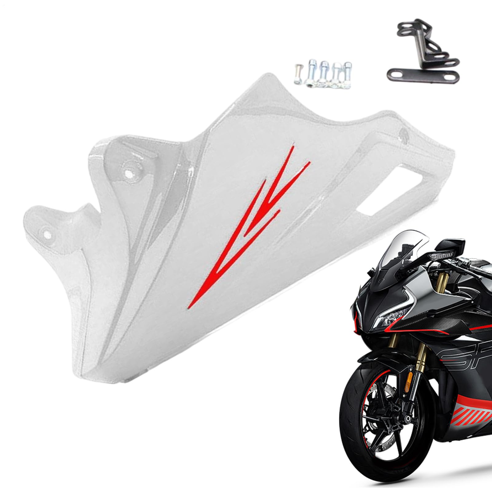 Motorcycle Chin Spoiler, protezione del motore, copertura della carenatura per protezione estetica del clima in eventi e uso quotidiano