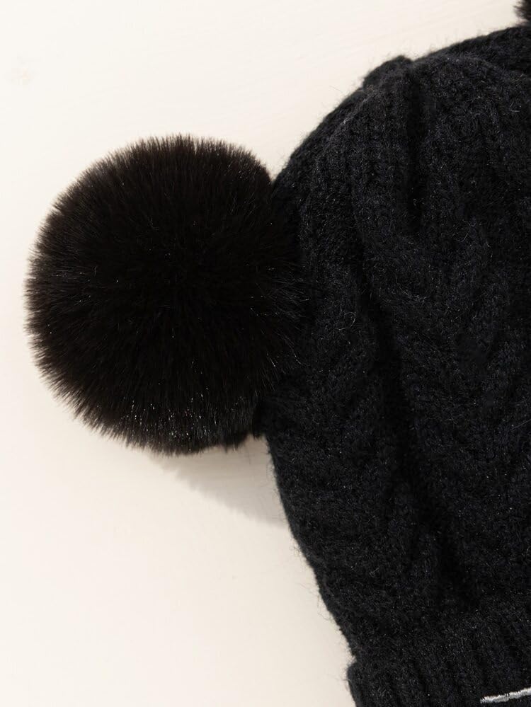 Image of Unisex Toddler Winter Hat Monkey Caps - Fleece Lined Baby Hat with Scarf Earflap Hood - Skull Caps for Kids