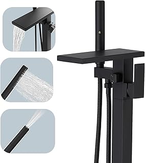 12 Bathroom Ideas Bathtub for Relaxing Practical Soaking Spaces 52 Hoimpro Tub Filler Freestanding Bathtub Faucet Matte Black Floor Mount T...