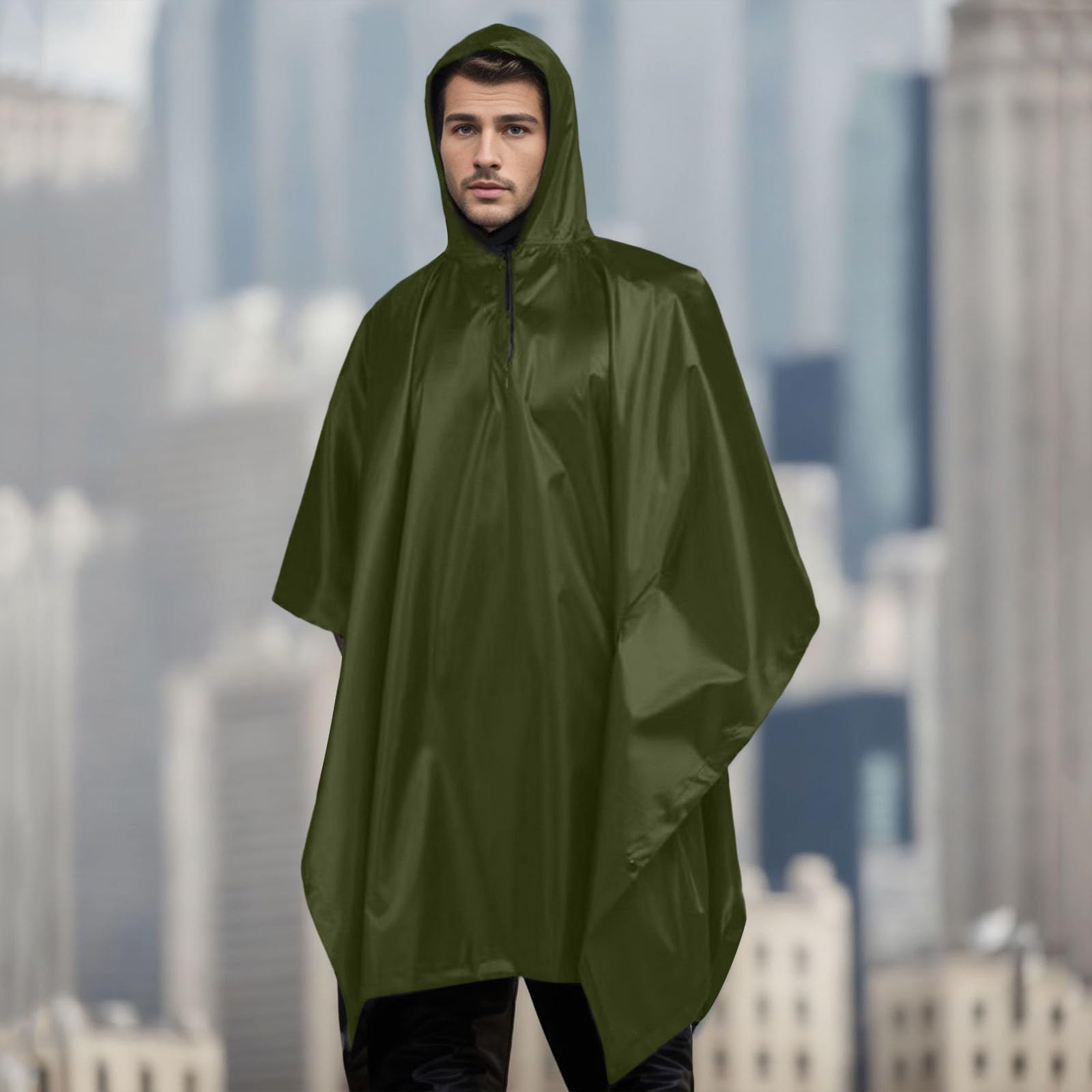 Regenkleidung Fahrrad Herren Lustig mit Ärmeln Durchsichtig Regenponcho Regencape XXL Wasserdicht Atmungsaktiv Regenschutz Regenkleidung Leicht