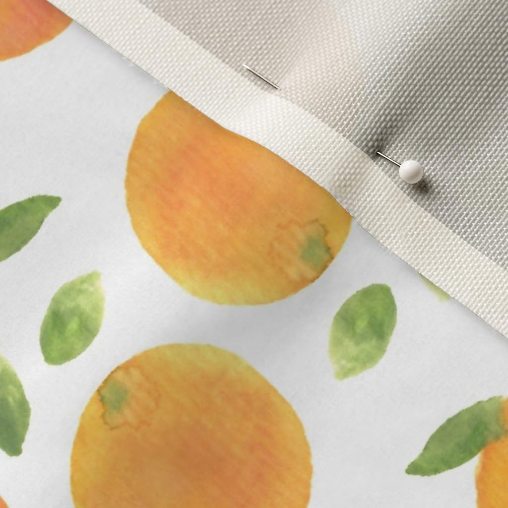 Spoonflower Fabric - Watercolor Oranges Citrus Orange Fruit Printed on Upholstery Velvet Fabric Fat Quarter - Upholstery Home Decor Bottomweight Apparel