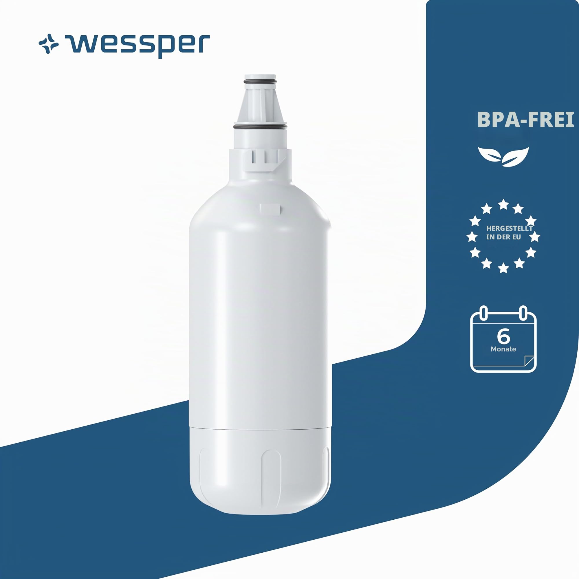 Wessper Wasserfilter für Kühlschrank, Wasserfilter Patronen Kompatibel mit Liebherr Kuehlschrank, Ersatz für Filter 7440002 7440000, Aktivkohlefilter "BPA FREE" - 2 Stück