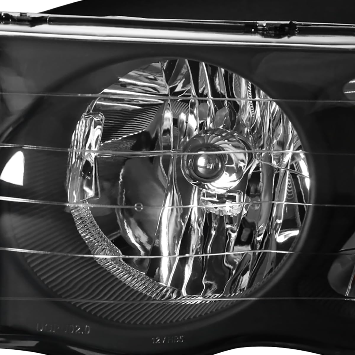 SPEC-D TUNING Crystal Black Headlights + 3D Style Tail Lights for 2002-2005 Dodge Ram 1500 2003-2005 2500 3500 Left + Right Pair