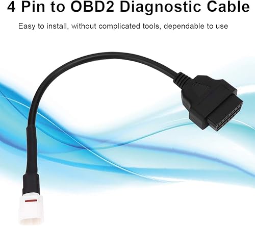 Miniatura 2 de Cable de escáner de motocicleta, cable de diagnóstico de 4 pines a Obd2, cable de diagnóstico de escáner de motocicleta, cable de diagnóstico de