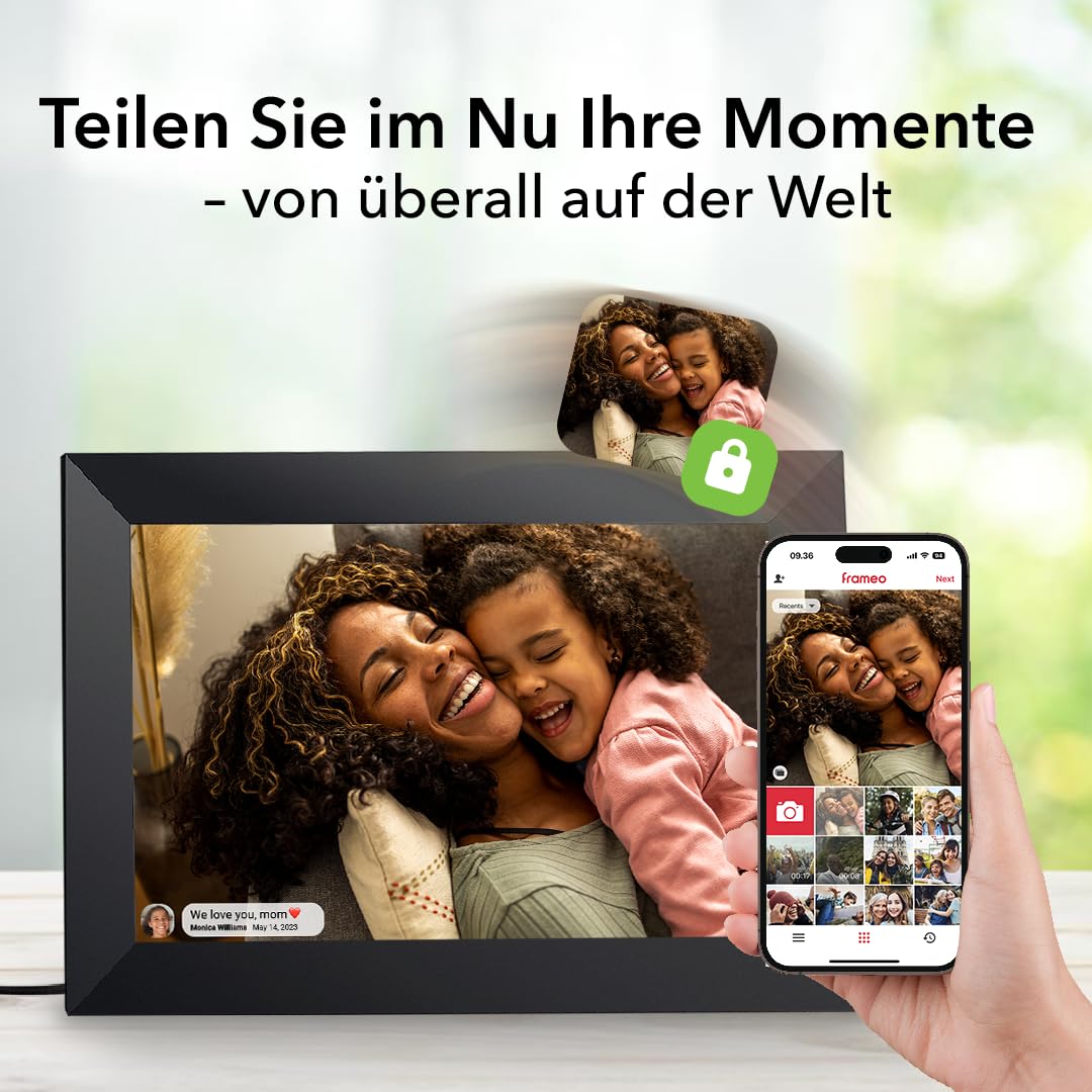 Silvergear® Digitaler Bilderrahmen 10,1 Zoll mit WLAN | 10W Leistung | Fernzugriff via App | Modernes Design