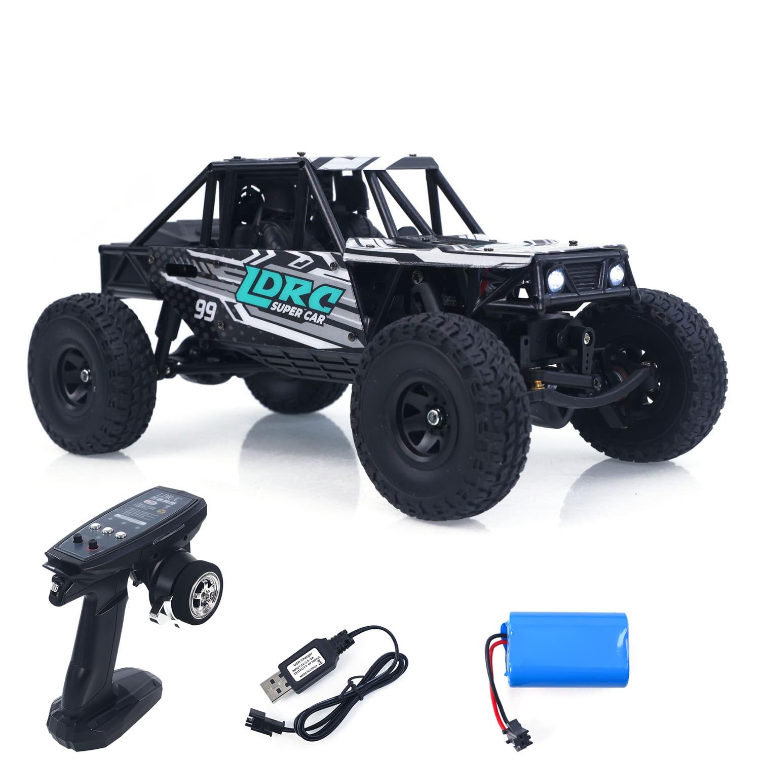 Amazon.com: wheelfun LDRC Ld18499 1/18 2.4G RC Climbing Car 4 * 4