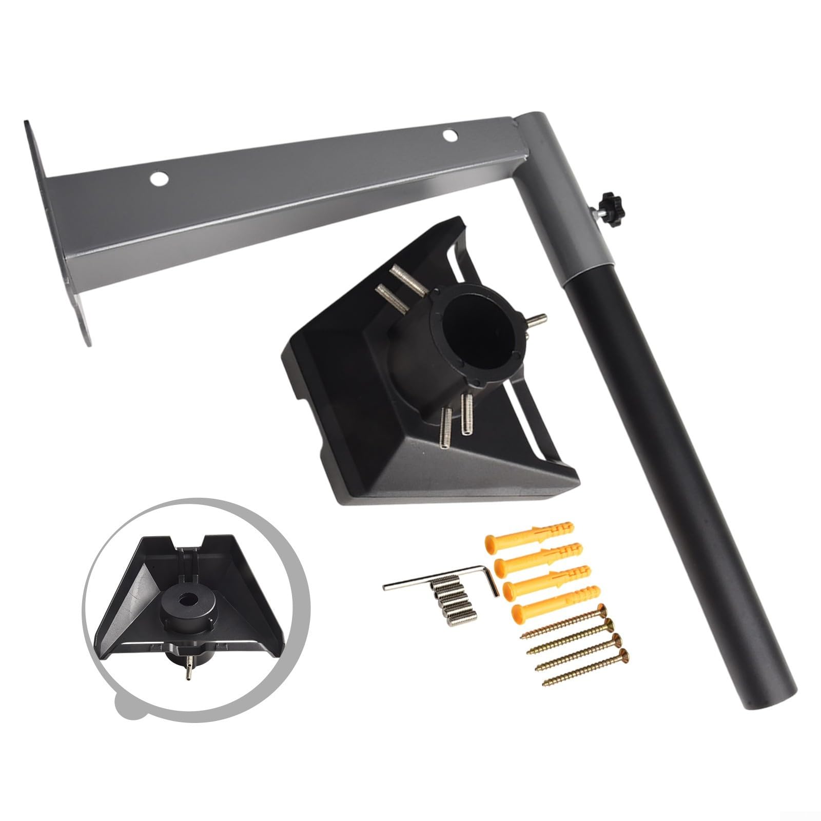 Kit di montaggio per adattatore per tubi Starlink Standard per Gen 3 Staffa per palo in alluminio resistente alle intemperie per sistema di piatti RV tetto giardino messa a terra Tubo da 45 cm