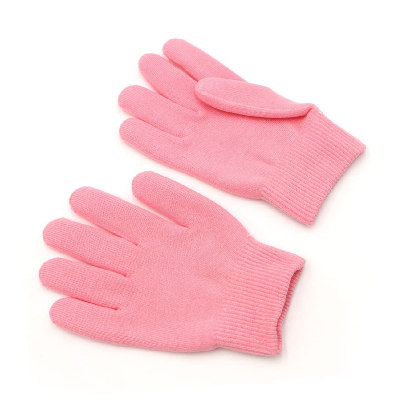 Healvian 1 Pair Natural Gel Beauty Care Gloves White Cotton Spa Gloves for Hand Exfoliation Tanning