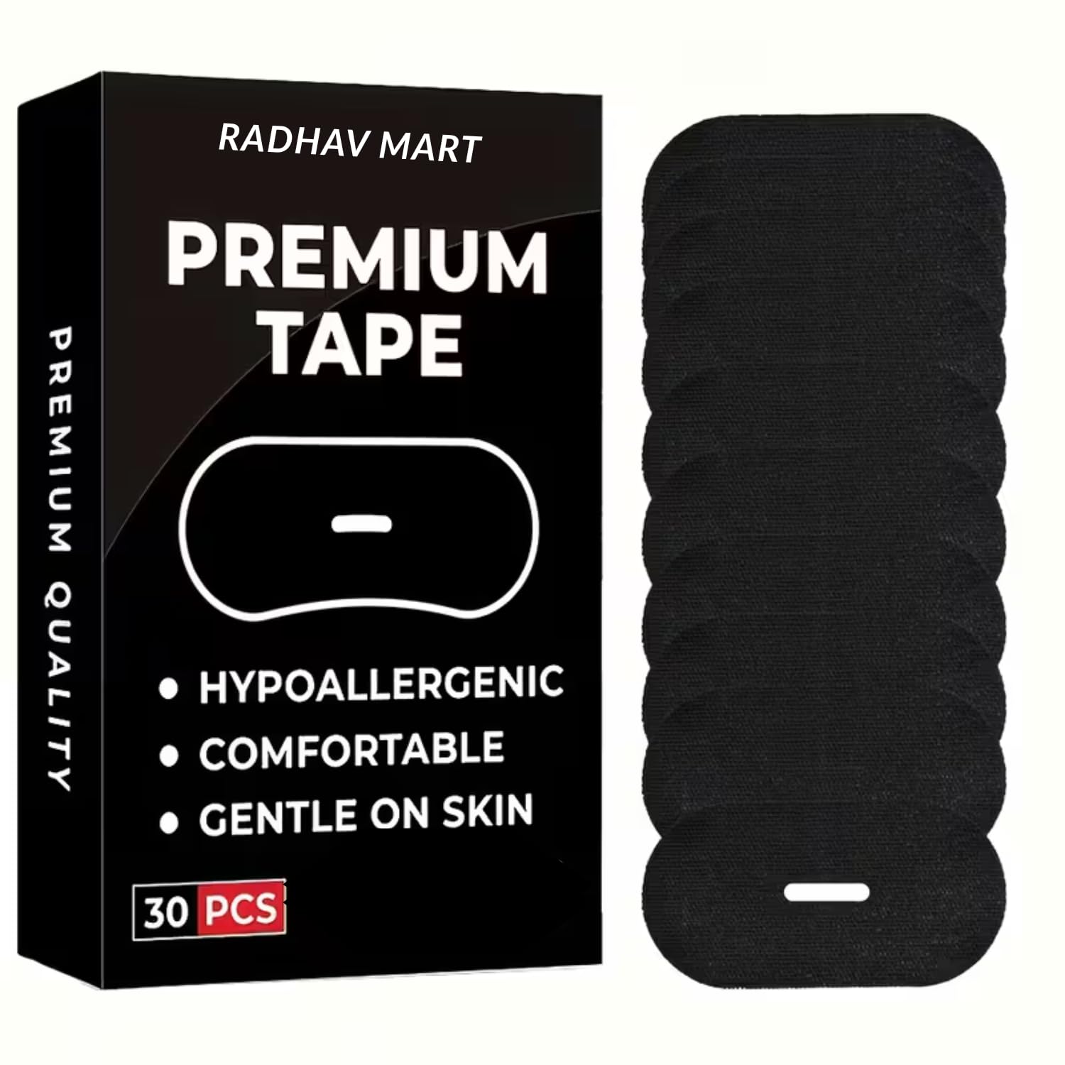Radhav Mart 30 Pcs Sleep Strips Mouth Tape for Sleeping | Anti Snore Mouth Strips for Adults & Kids, Pure Flow Mouth Breathing Stopper, Comfortable Lip Tape for Sleep (30 Pack)