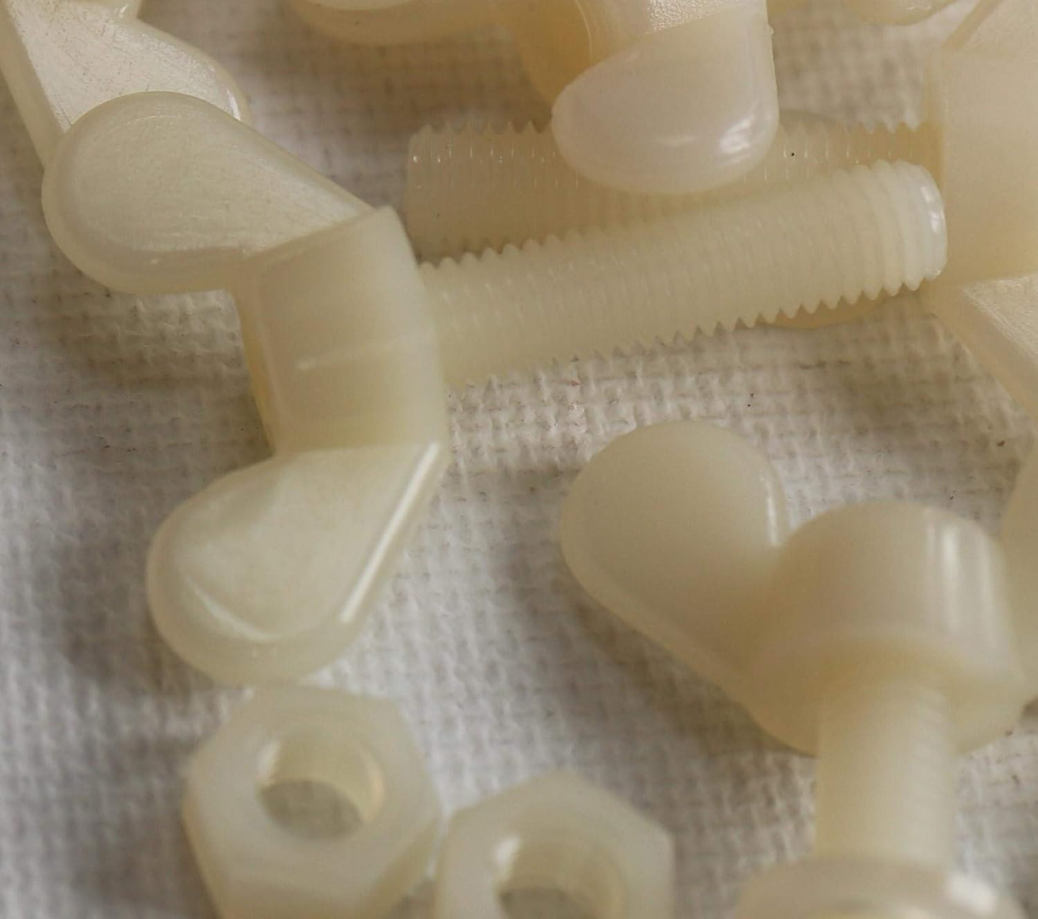 50 x Nylon Butterfly, Wing Nut with Thread, Machine Screws, Includes Nuts & washers, M5 x 20mm, (13/64 x 25/32 in)