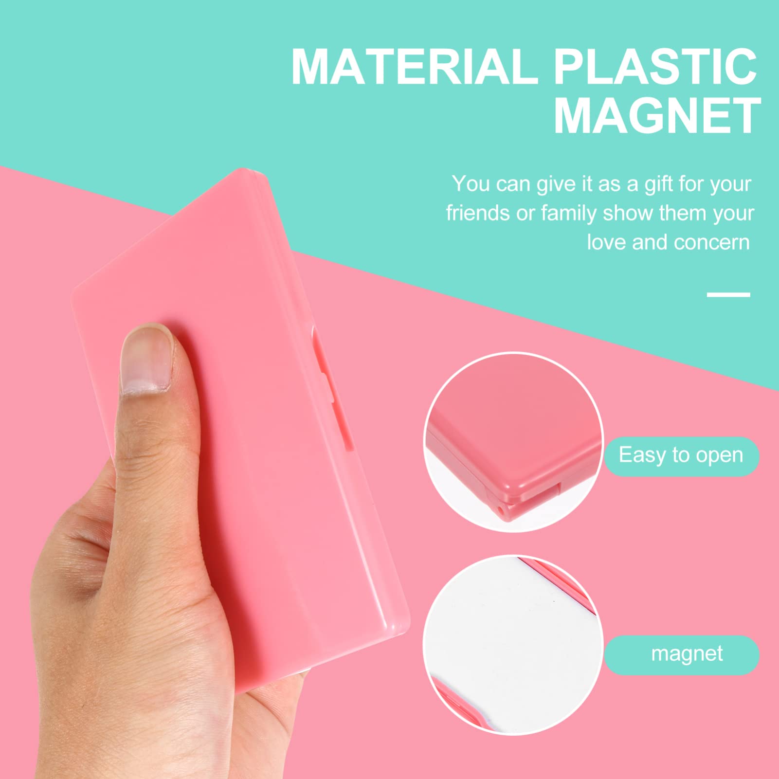 LALAFINA Scatola Magnetica Chiusura Facile 3 Pezzi in Plastico per Aghi da Cucito Organizer Compatto per Cucito a Mano e Punto Croce per Aghi e Ferramenta