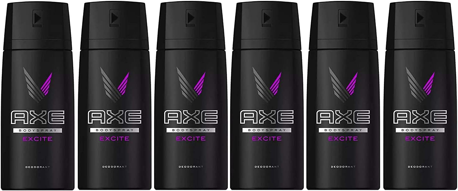 Body Spray Deodorant Excite -150ml / 5.07oz (Pack of 6)