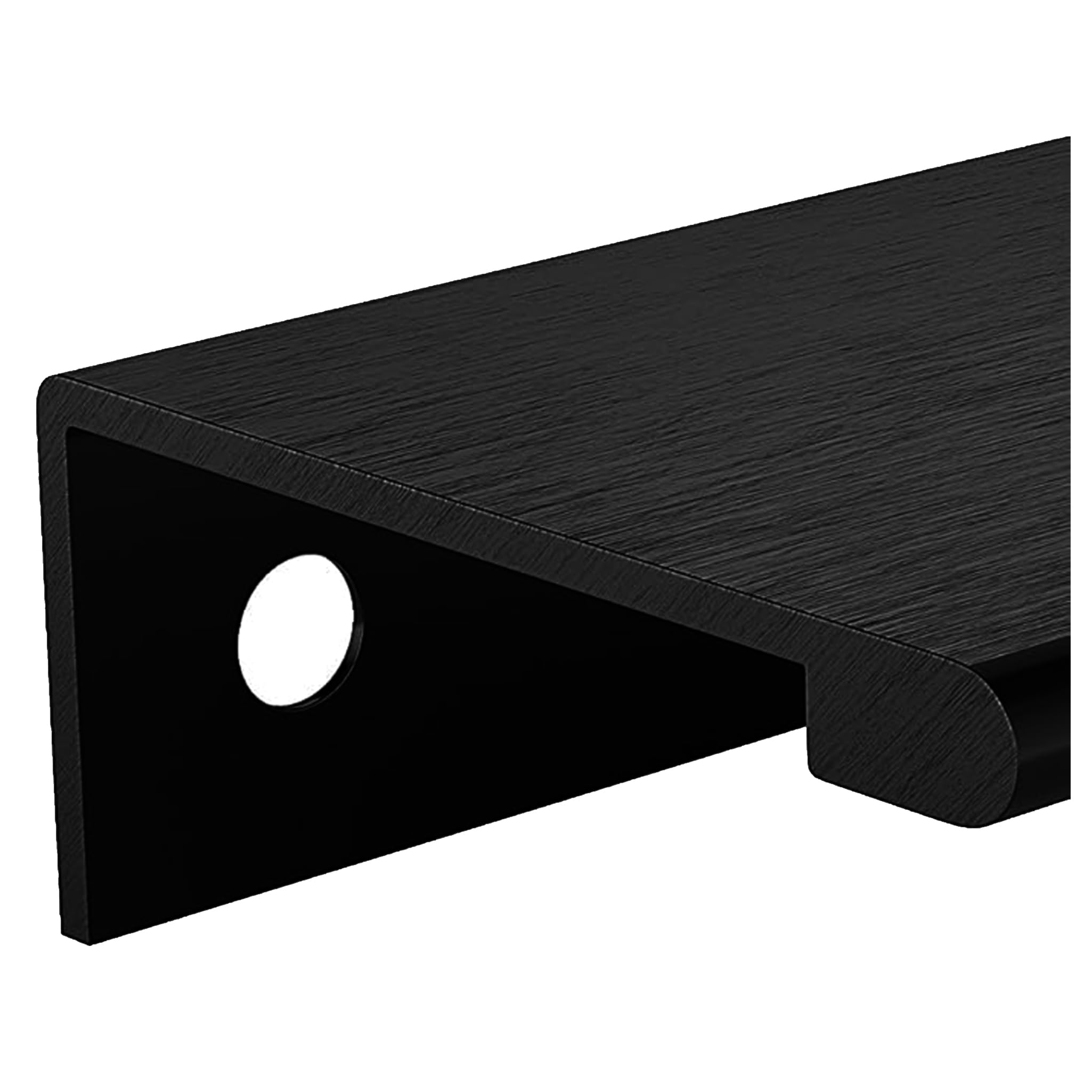 3 x 1,61 cala, 25 sztuk, idealne uchwyty do krawędzi, uchwyty na palce 7,6 cm do szafek, materiał aluminiowy, matowe czarne wykończenie, uchwyty premium do szuflady kuchennej (ze śrubami)