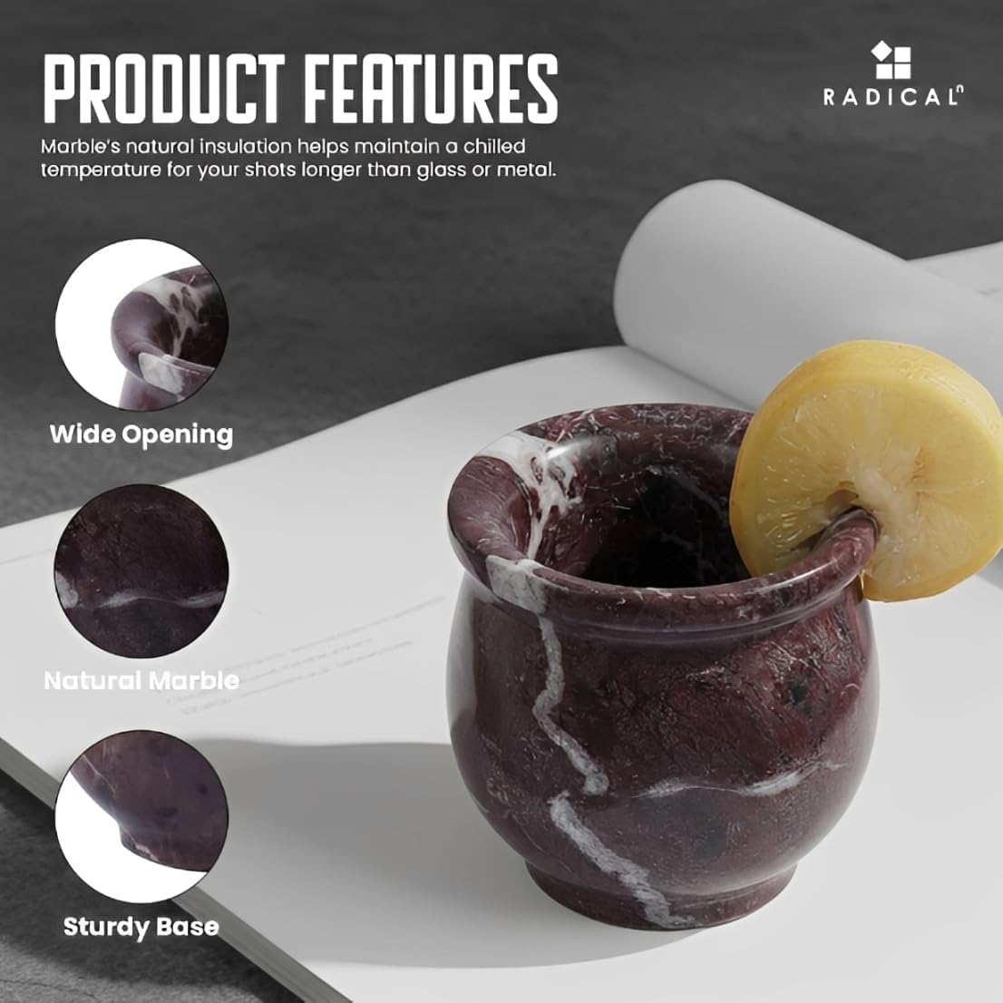 Amazon.com | Radicaln Marble Shot Glasses Handmade 2 Inches Red