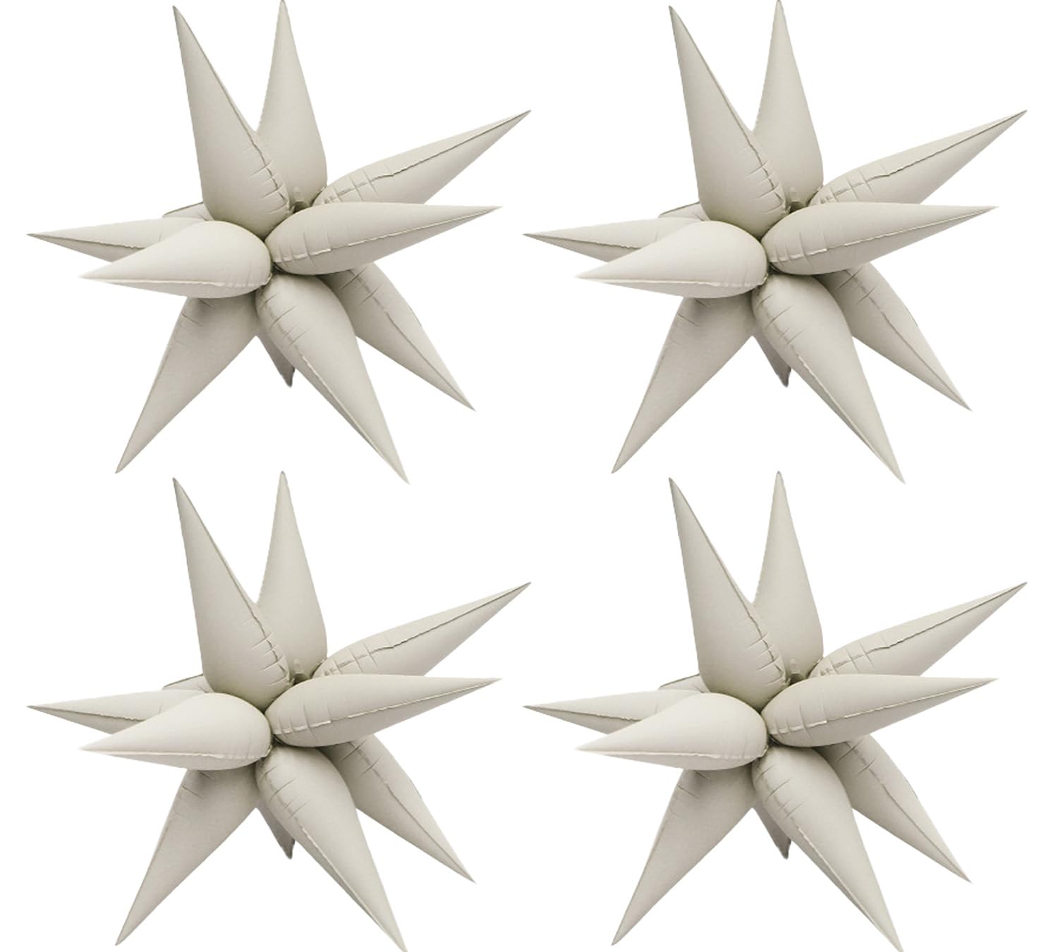 Matte White Sand 20' Balloons Matte White Sand Explosion Star for Western Birthday Party Decorations Cowboy Cowgirl Decorations Girls Boys Birthday Matte Party Wedding Baby Shower Neutral Decor