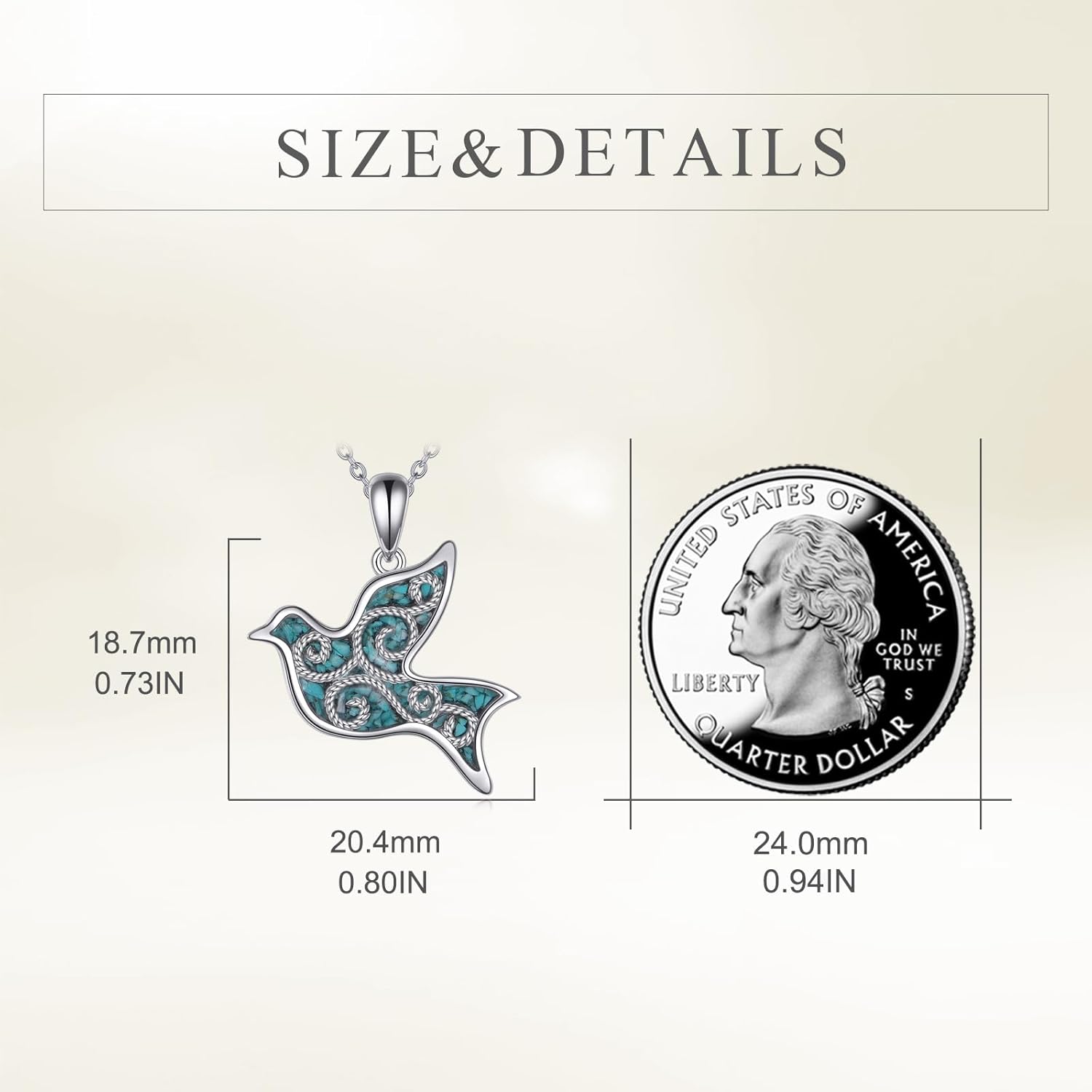 POPLYKE Sterling Silver Bird Necklace for Women Dove Hummingbird Cardinal Phoenix Raven Pendant Jewelry Gift for Women - Image 4