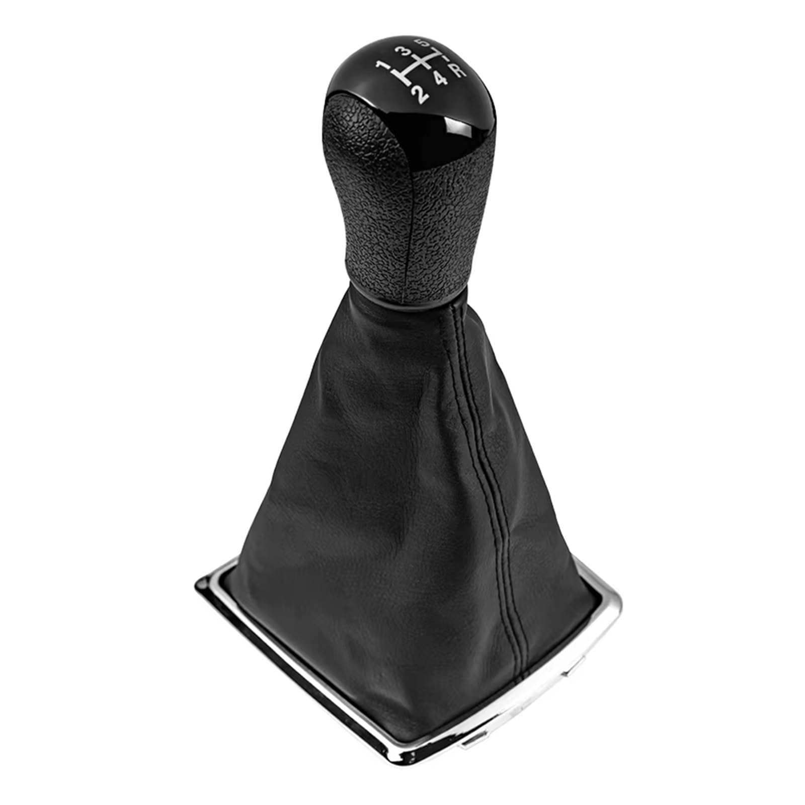 XKOEHXJ Car Gear Shift Knob for Focus for Mondeo MK2 II MK3 for S-MAX for C-MAX for Mustang for Fiesta for Galaxy 5/6 Speed Gear Shift Knob Shifter Lever Gearbox Boot Cover(5 Speed Black)