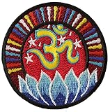 Polyester Patche écusson thermocollant Om Aum Ohm