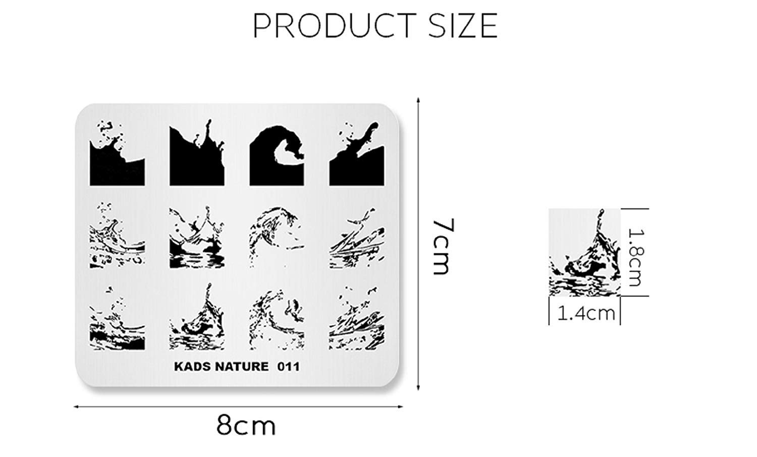 KADS Nail Stamping Piatto Oceno Natura Nail Art Timbro Template DIY Image Template Manicure Stamping Plate Stencil Tools (NA011)